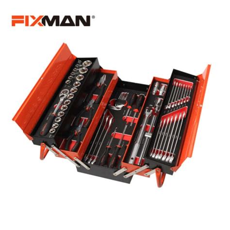 62 pc metal box tool set|FIXMAN .